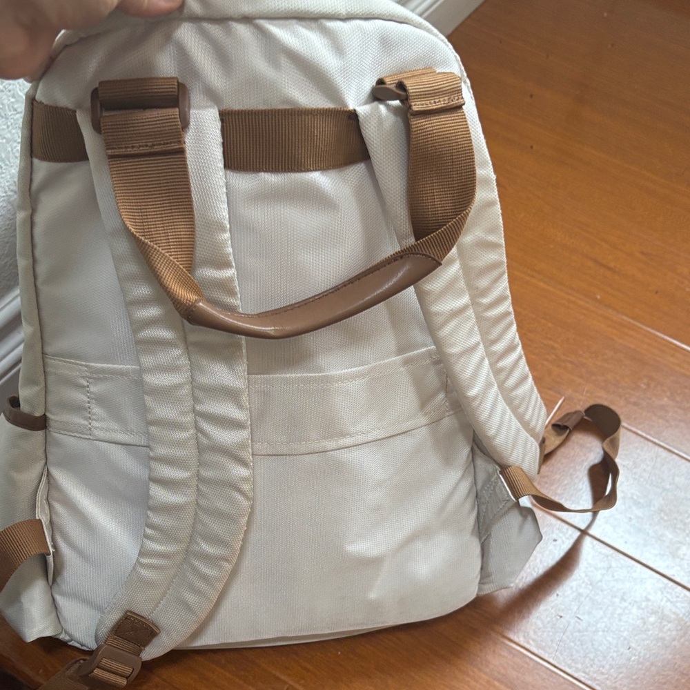 Elegant Cream and Brown Backpack - Picture 3 of 8